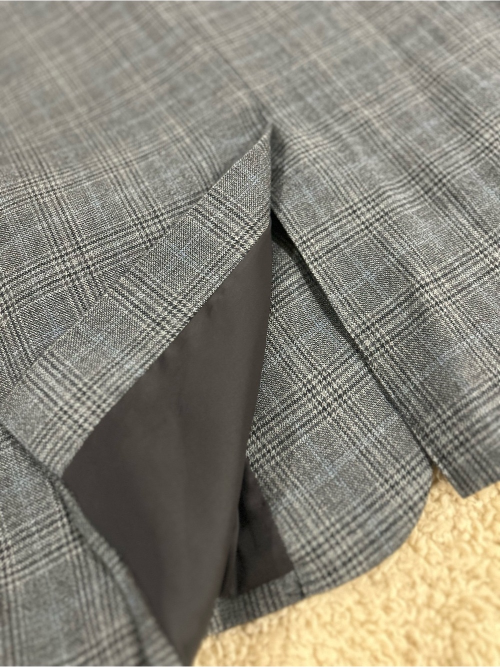 Joseph A. Bank Gray Glen Plaid 100% Wool Sport Coat - Picture 8 of 9